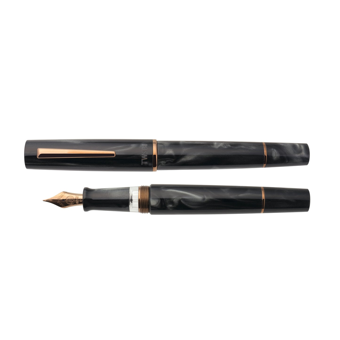 TWSBI Obsidian Fountain Pen - Rose Gold Trim
