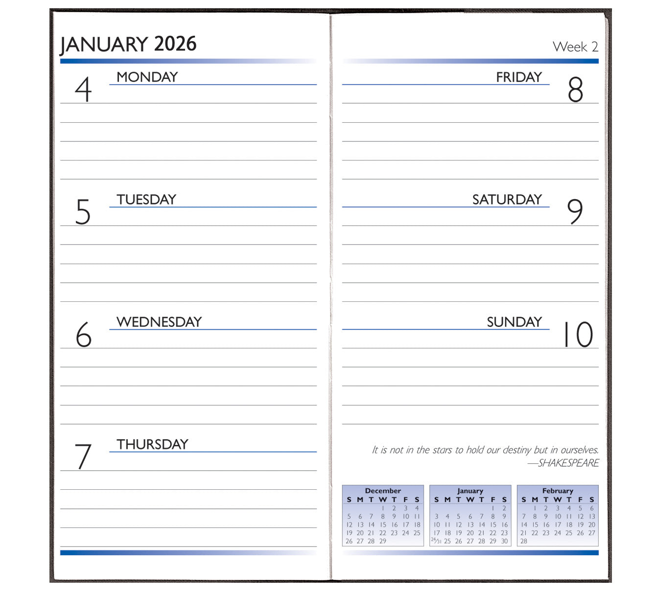 Payne 2027 Skivertex Weekly Pocket Planner - Assorted (3.5 x 6.5)