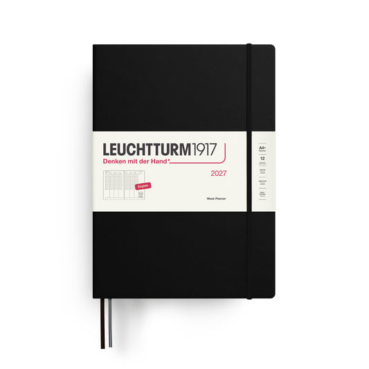 Leuchtturm1917 2027 A4+ Master Hardcover Weekly Planner - Black