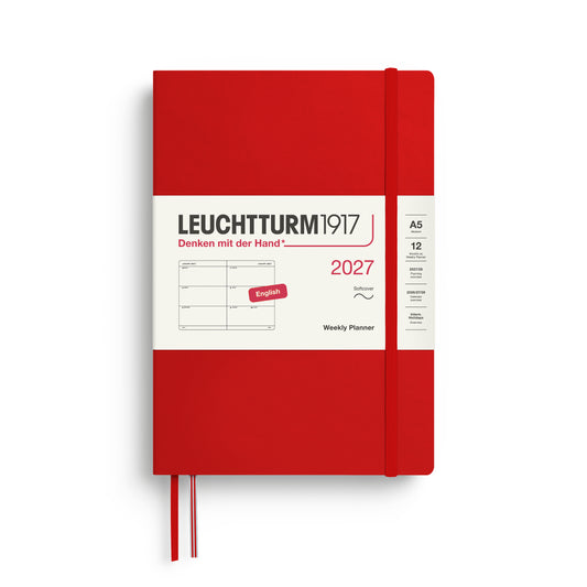Leuchtturm1917 2027 A5 Medium Softcover Weekly Planner - Cherry