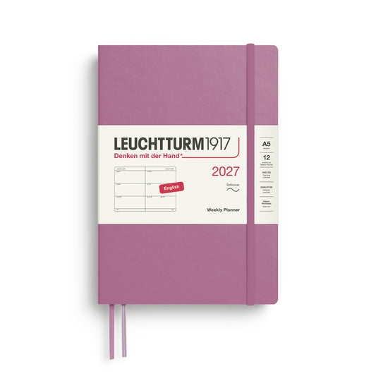 Leuchtturm1917 2027 A5 Medium Softcover Weekly Planner - Dusty Rose