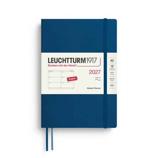 Leuchtturm1917 2027 A5 Medium Softcover Weekly Planner - Indigo