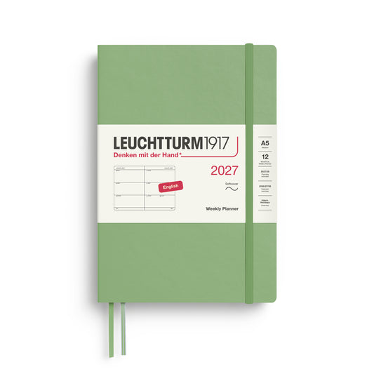 Leuchtturm1917 2027 A5 Medium Softcover Weekly Planner - Sage