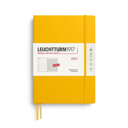 Leuchtturm1917 2027 B5 Composition Hardcover Weekly Planner & Notebook - Sunflower