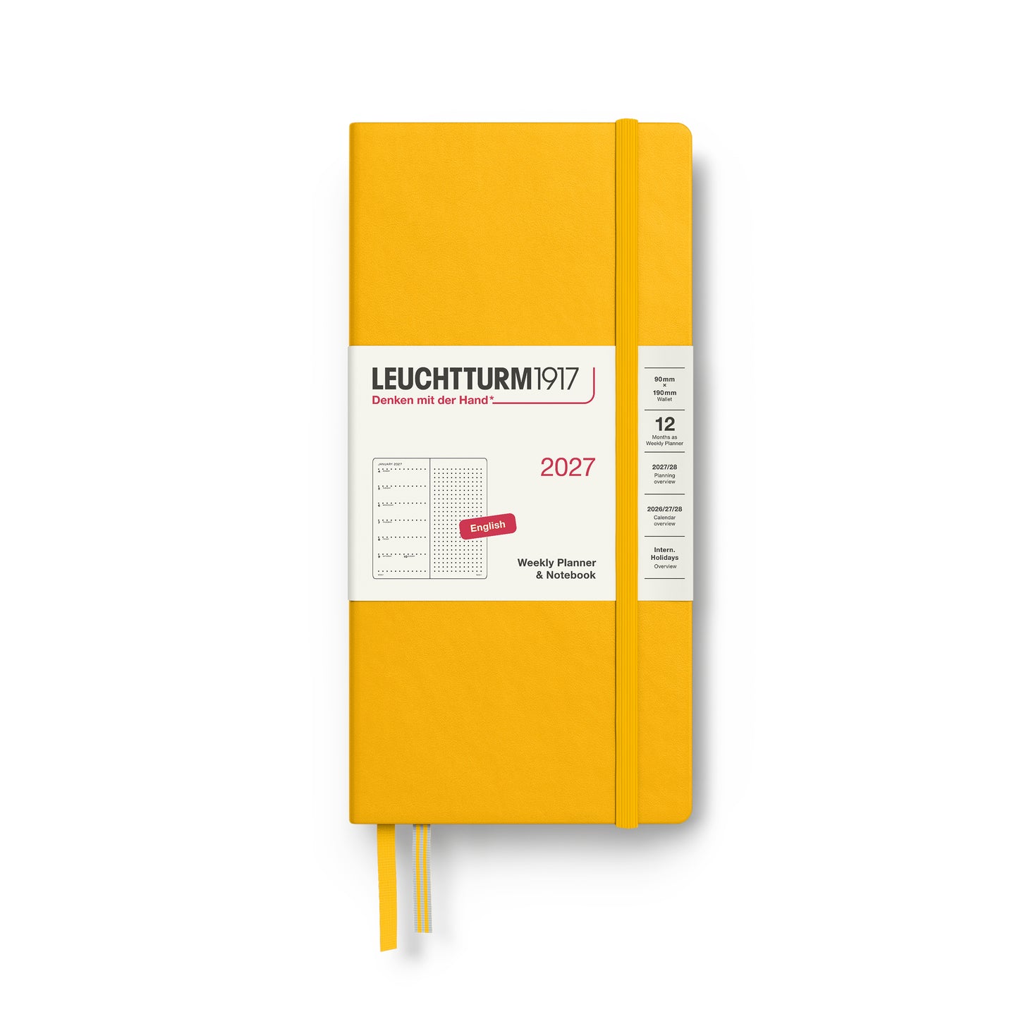 Leuchtturm1917 2027 Wallet-Sized Weekly Planner & Dotted Notebook - Sunflower