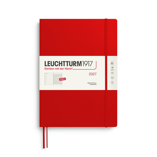 Leuchtturm1917 2027 Master A4+ Weekly Planner & Notebook - Cherry