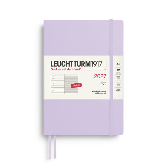 Leuchtturm1917 2027 A5 Medium Softcover Weekly Planner & Notebook - Lilac