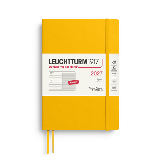 Leuchtturm1917 2027 A5 Medium Softcover Weekly Planner & Notebook - Sunflower