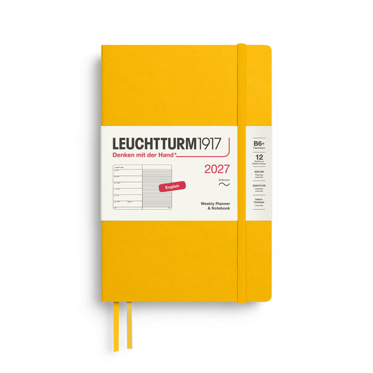 Leuchtturm1917 2027 B6+ Paperback Softcover Weekly Planner & Notebook - Sunflower