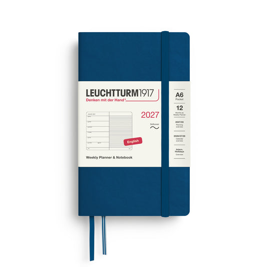 Leuchtturm1917 2027 A6 Pocket Softcover Weekly Planner & Notebook - Indigo