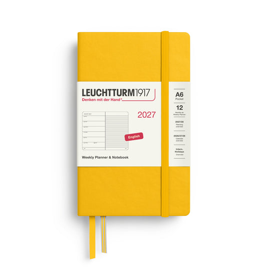 Leuchtturm1917 2027 A6 Pocket Hardcover Weekly Planner & Notebook - Sunflower