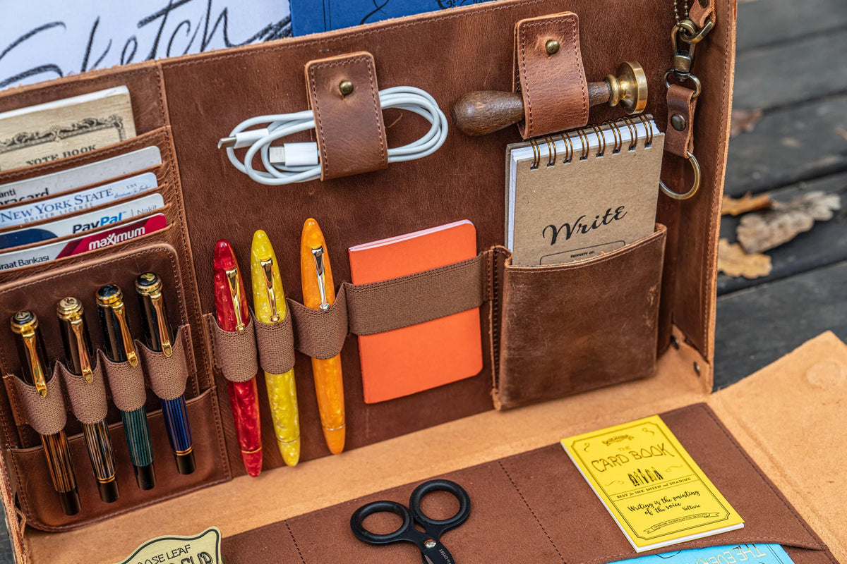 Galen Leather Writer's Medic Bag XLarge - Crazy Horse Tan