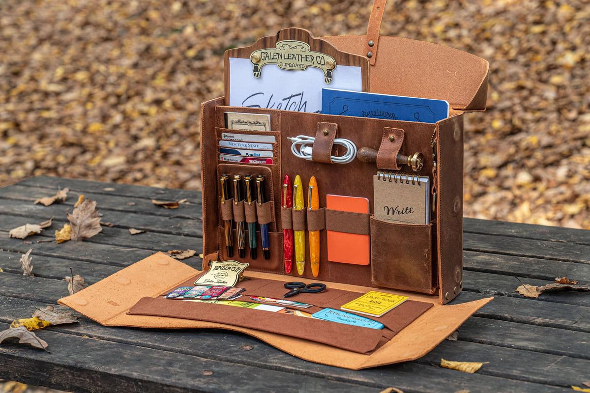 Galen Leather Writer's Medic Bag XLarge - Crazy Horse Tan