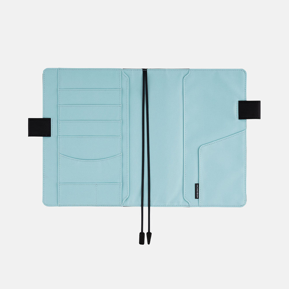Hobonichi A5 Cousin Cover Only - Colors: Black x Clear Blue