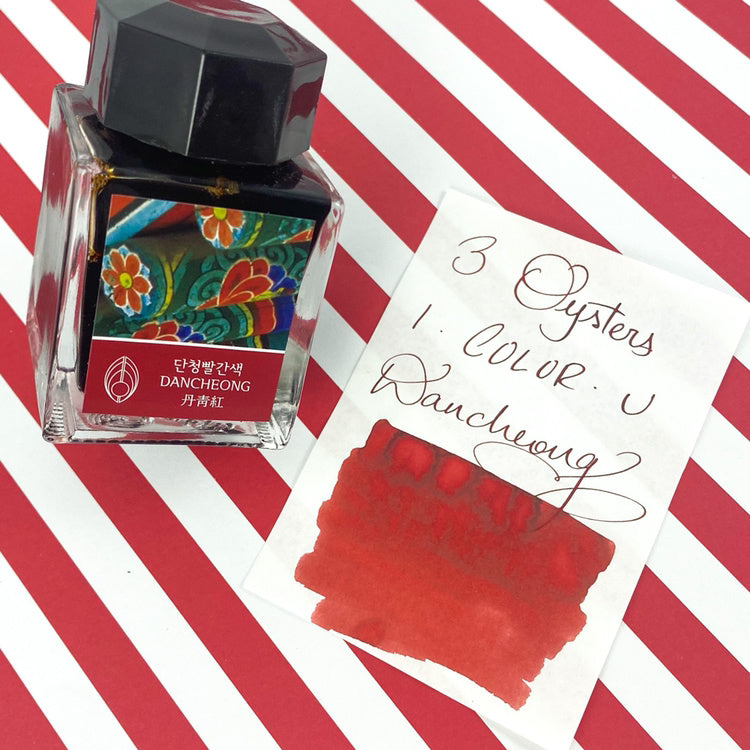 3 Oysters Dancheong Red (38ml) Bottled Ink (I-Color-U)