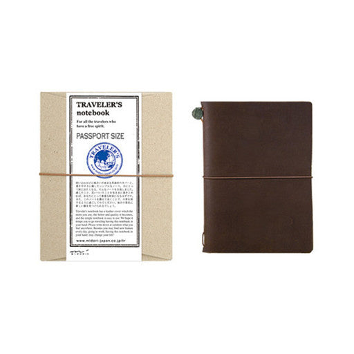 TRAVELER'S Notebook Passport Size Starter Kit - Brown