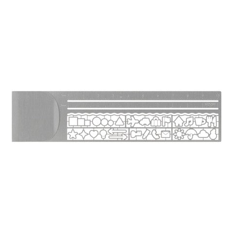 Midori Clip Ruler - Silver