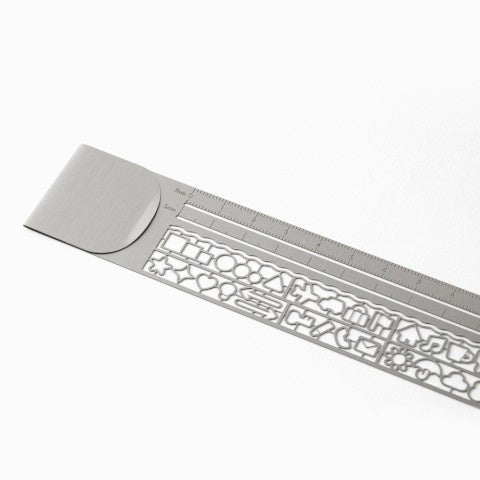Midori Clip Ruler - Silver