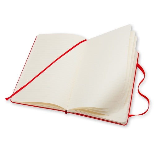 Moleskine Classic Colored Pocket Ruled Hardcover Notebook - Red