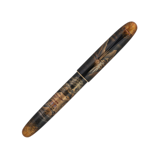 Namiki Yukari Royale Maki-e Fountain Pen - Night Scene of Pavilion