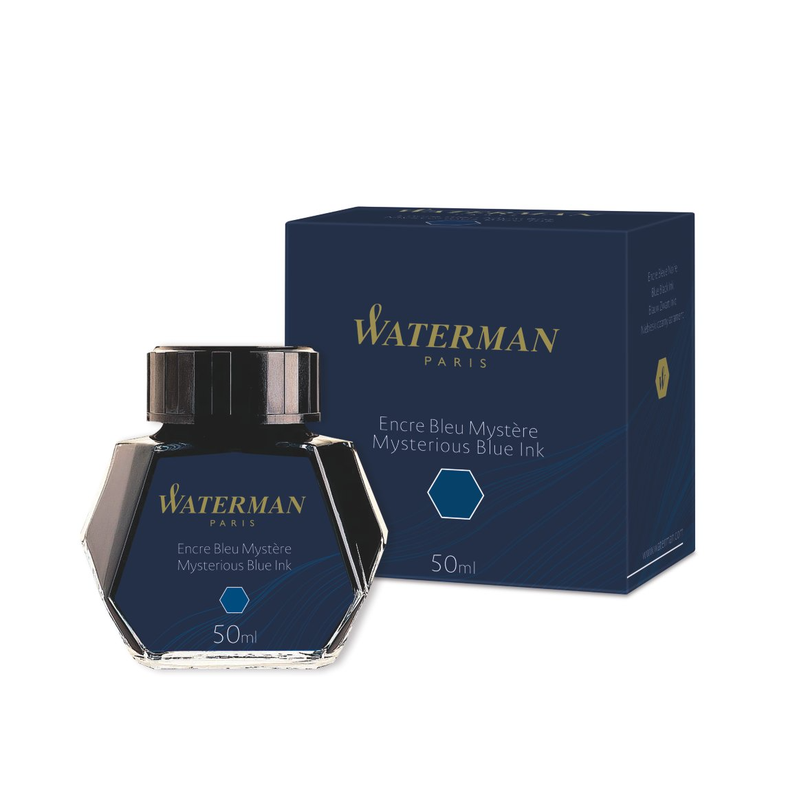 Waterman Mysterious Blue Bottled Ink (Blue/Black)(50ml)