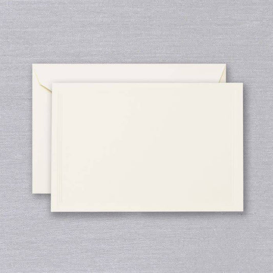 Crane Triple Debossed Frame Ecru Card (10 ea)