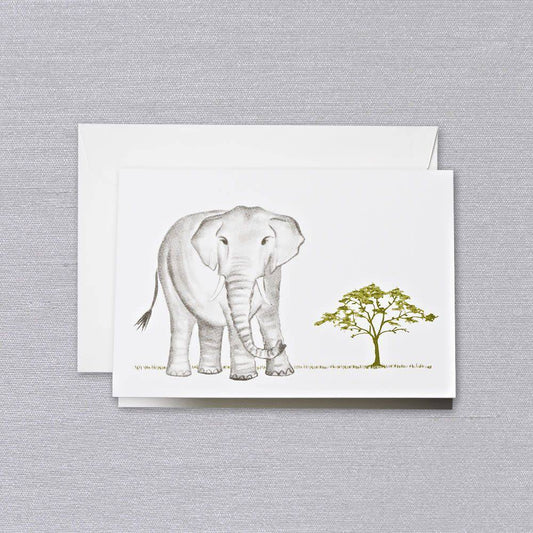 Crane Brushstroke Elephant Note (10 ea)