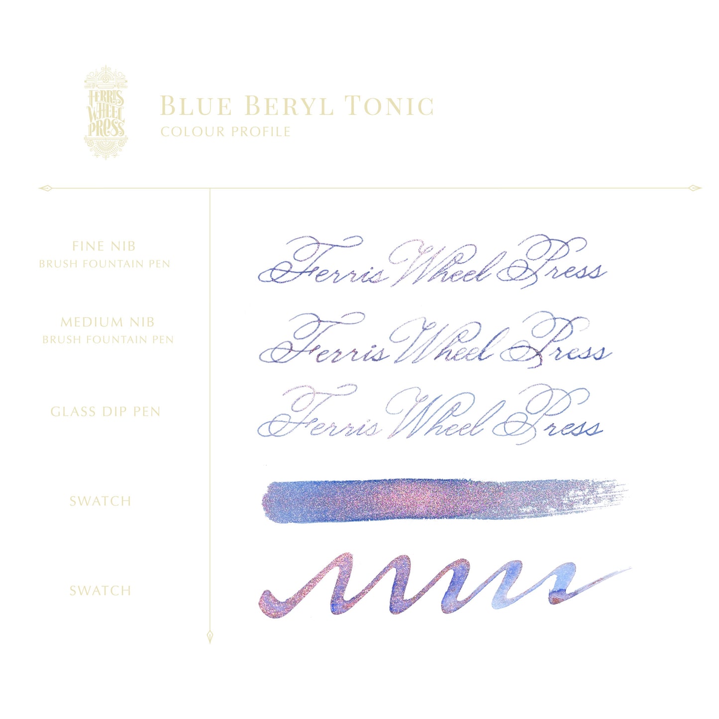 Ferris Wheel Press Blue Beryl Tonic (20ml) Bottled Ink - Down the Rabbit Hole