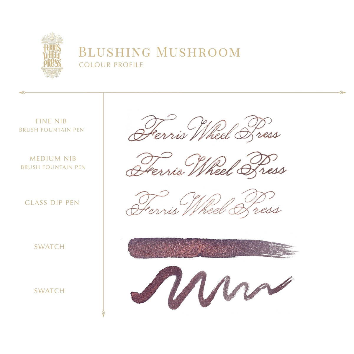 Ferris Wheel Press Blushing Mushroom (20ml) Bottled Ink - Down the Rabbit Hole