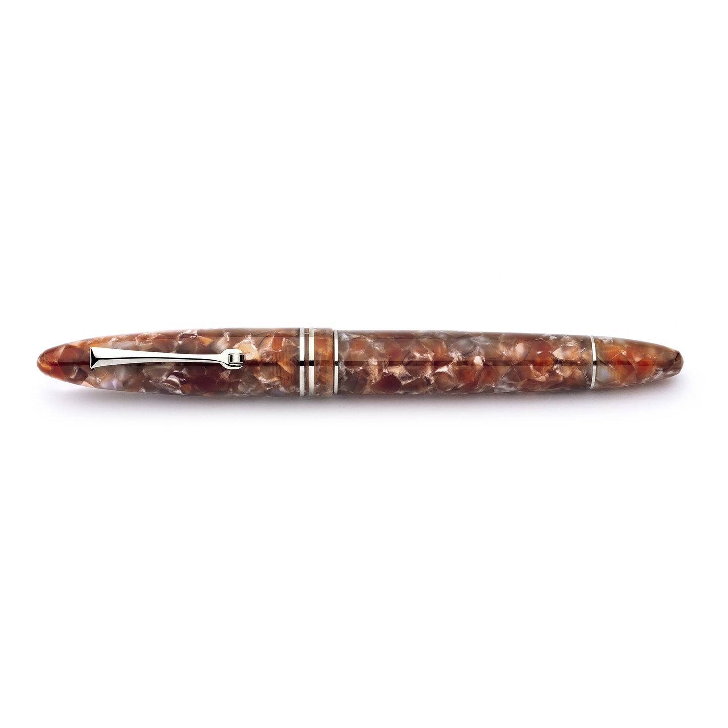 Leonardo Furore Fountain Pen - Ginger with Silver Trim