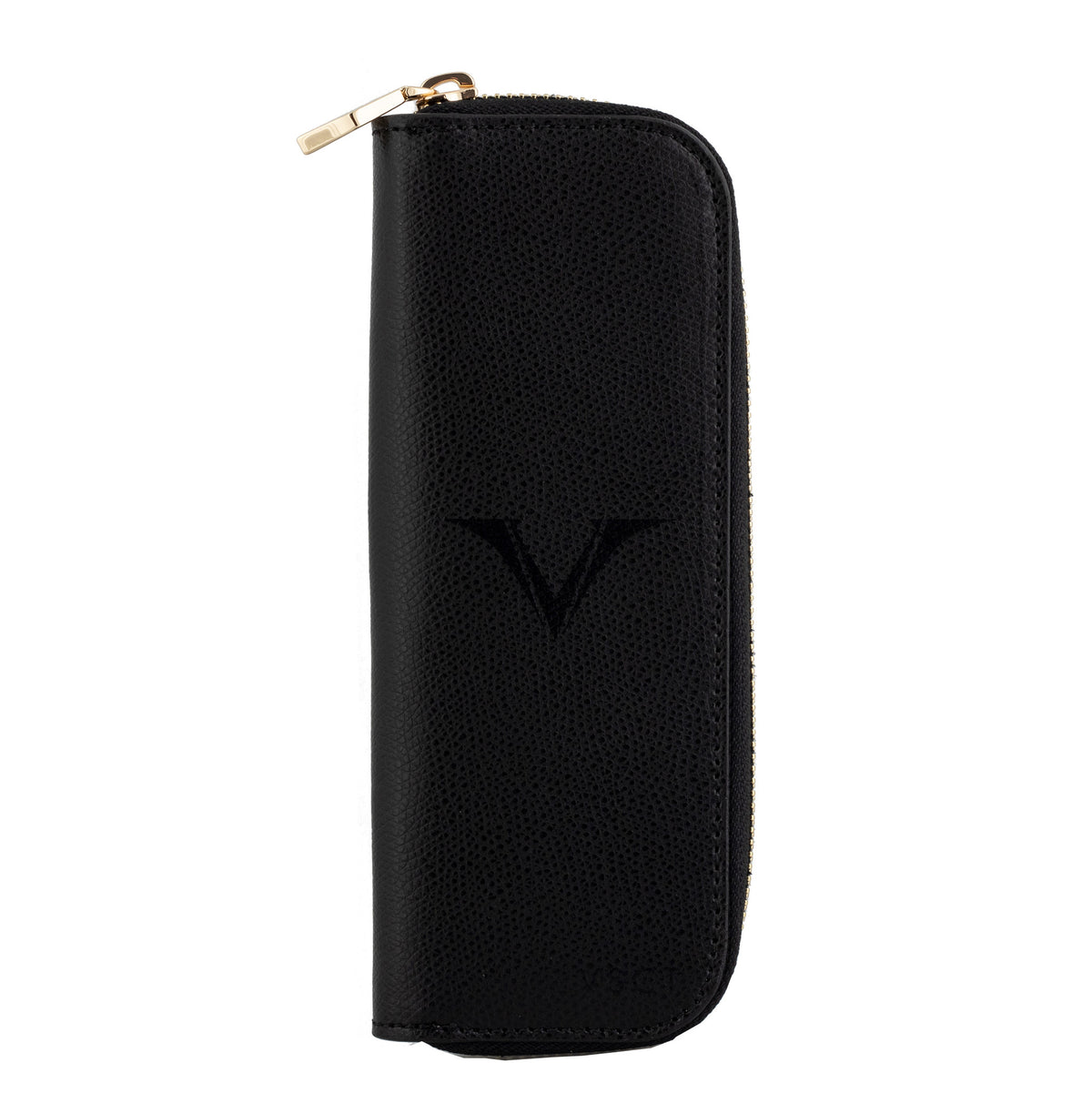 Visconti 2 Pen Case  - Black Leather VSCT Collection