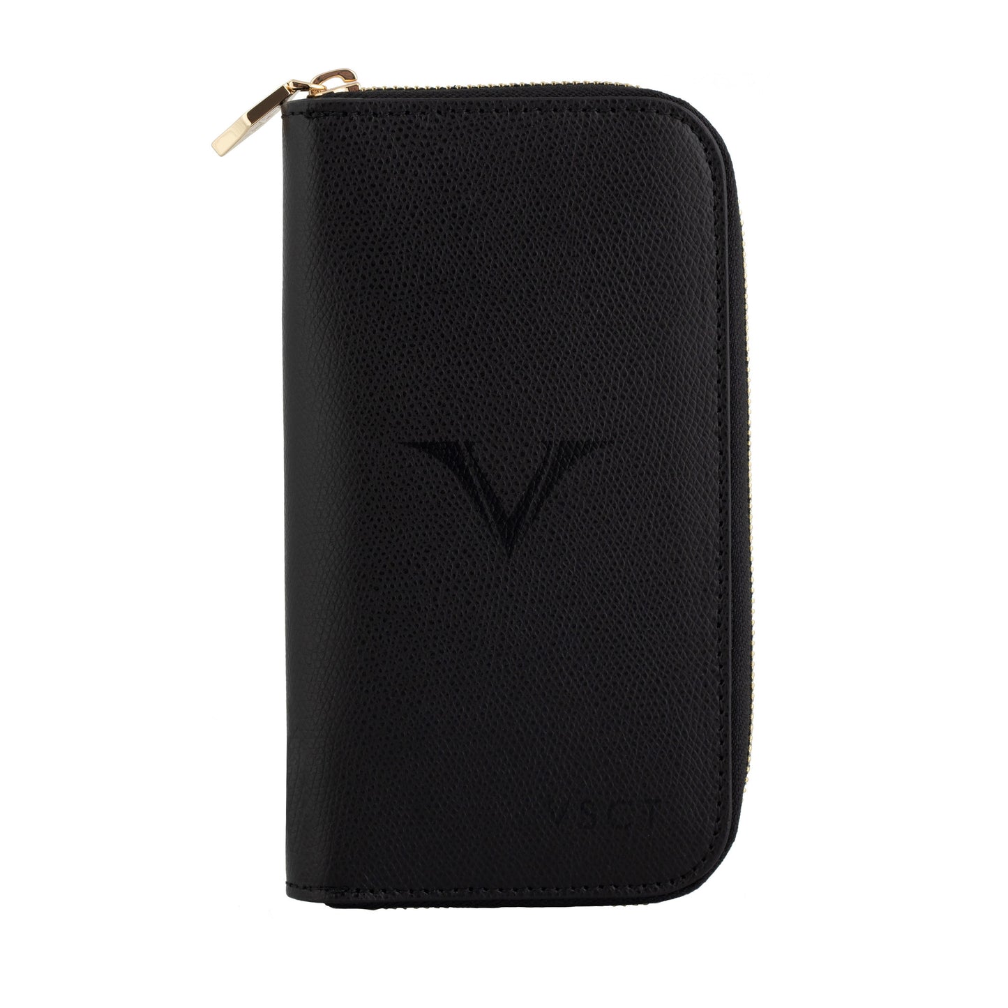 Visconti 3 Pen Case  - Black Leather VSCT Collection