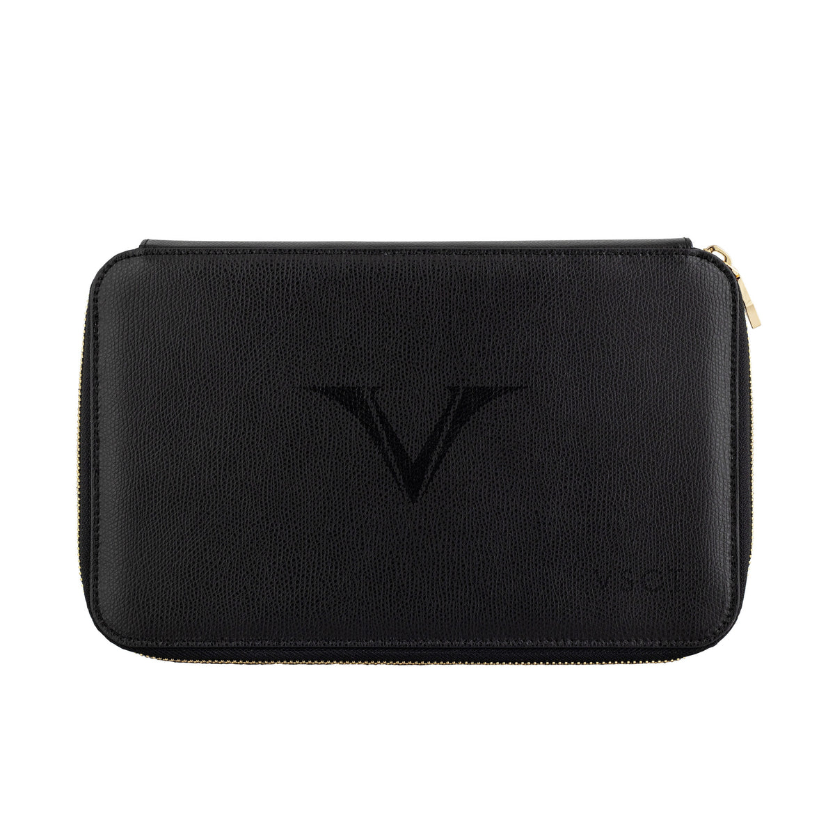 Visconti 12 Pen Case  - Black Leather VSCT Collection