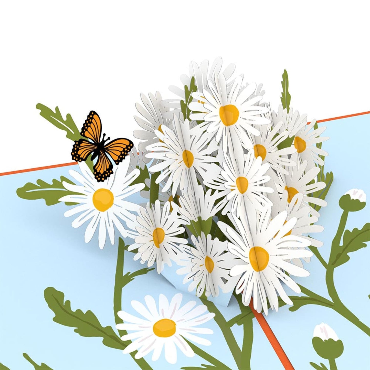 Lovepop Pop-Up Card - Daisies with Monarch Butterfly