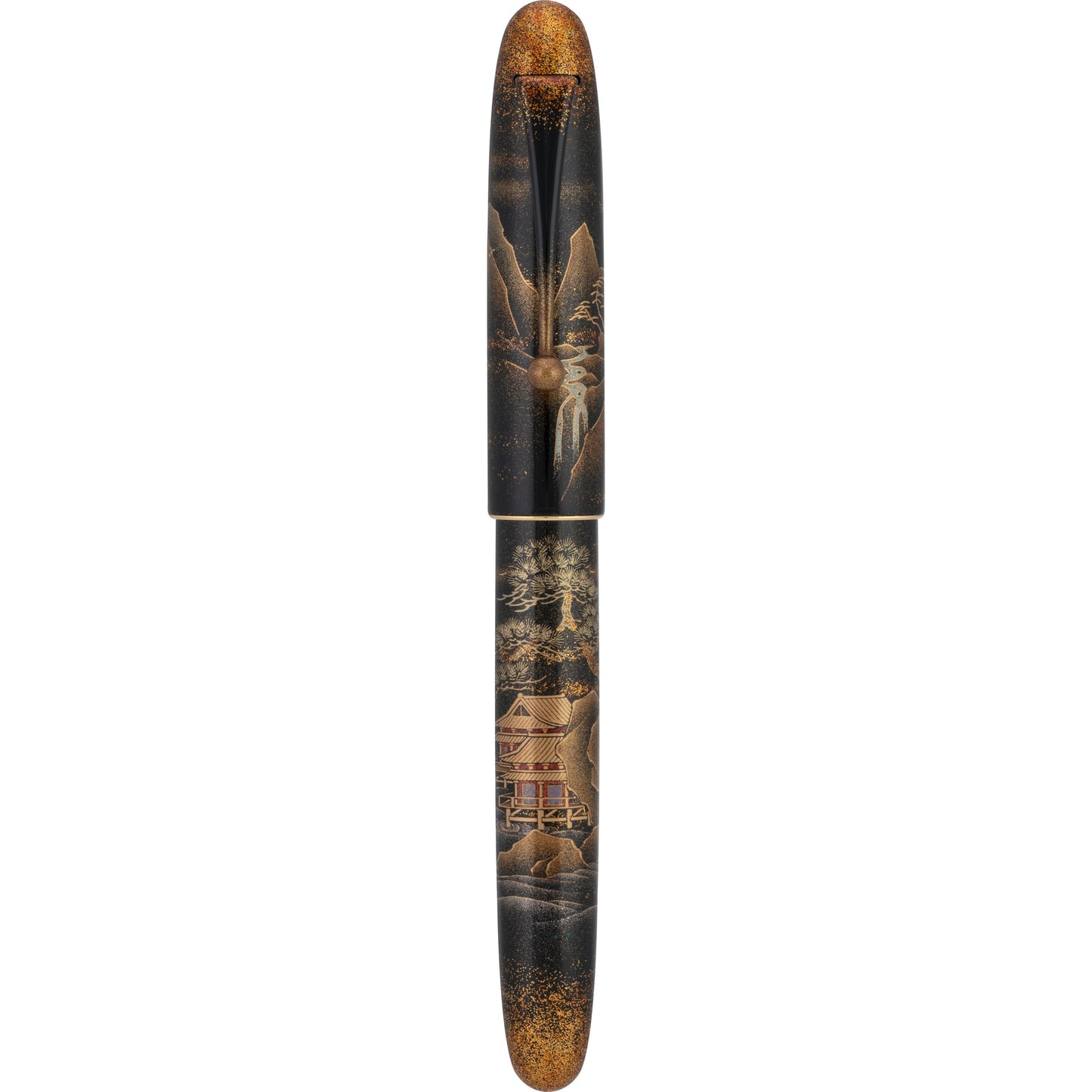 Namiki Yukari Royale Maki-e Fountain Pen - Night Scene of Pavilion