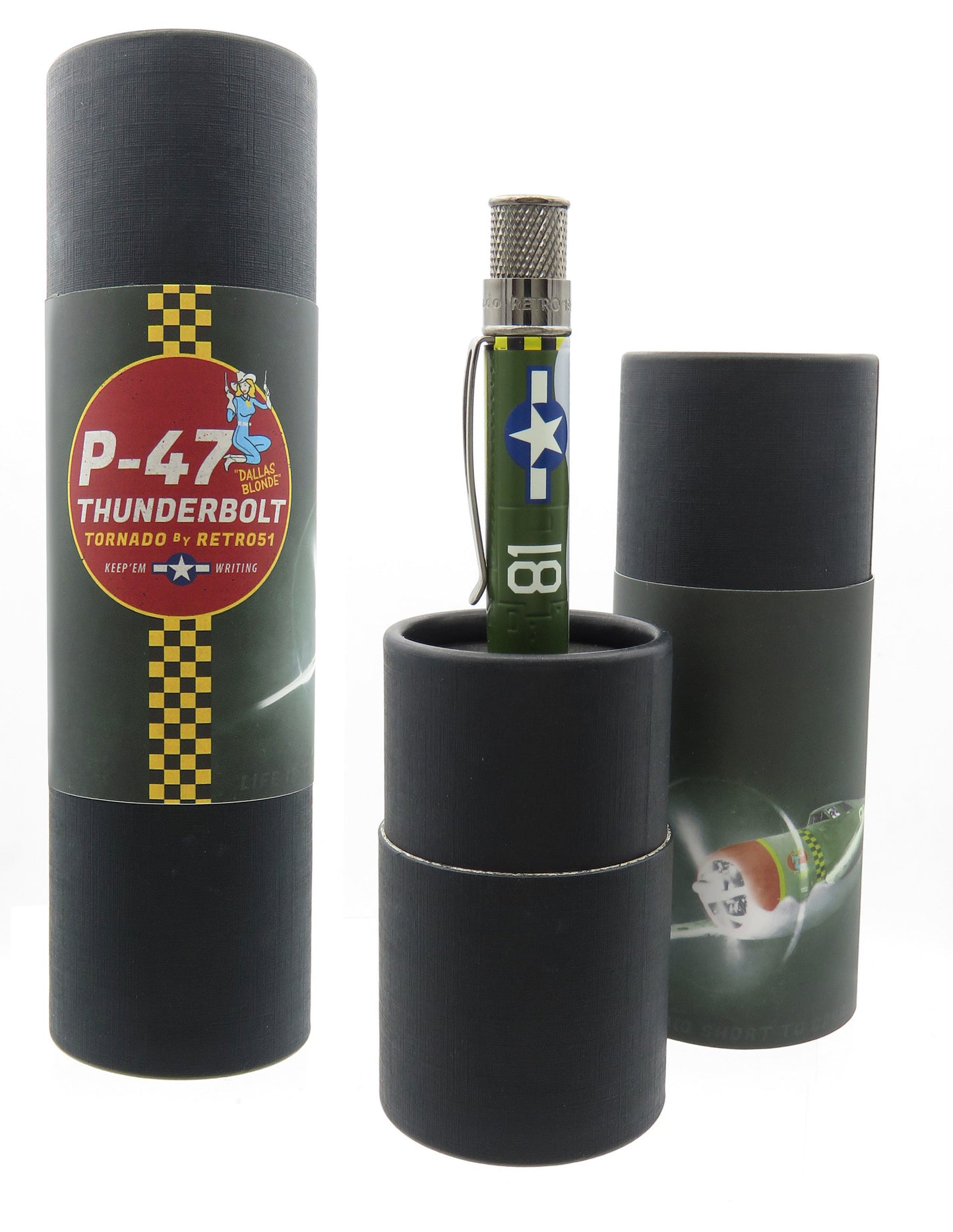 Retro 51 Tornado Rollerball - P-47 Thunderbolt (Vintage Metalsmith) (Open Tube)