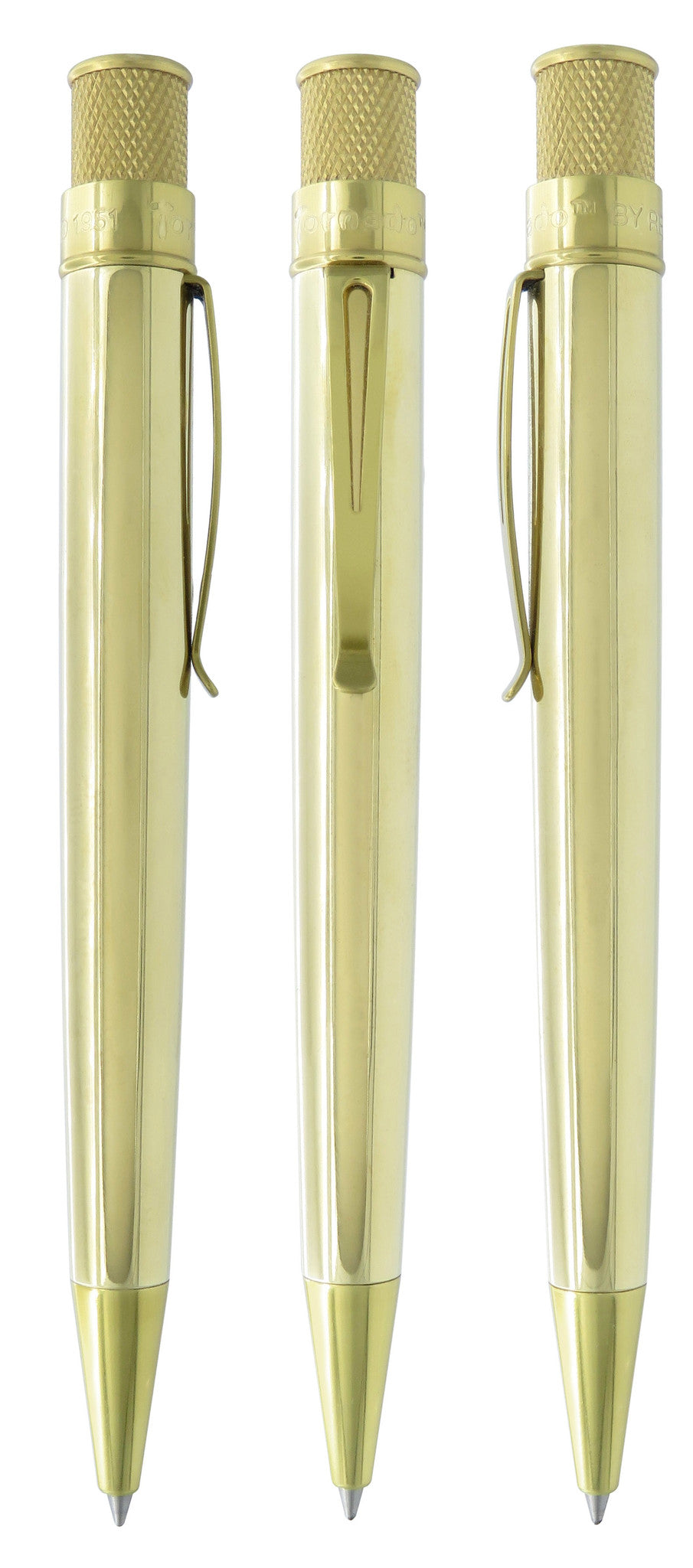 Retro 51 Collection Tornado Rollerball - Raw Brass (Vintage Metalsmith) - Open Tube