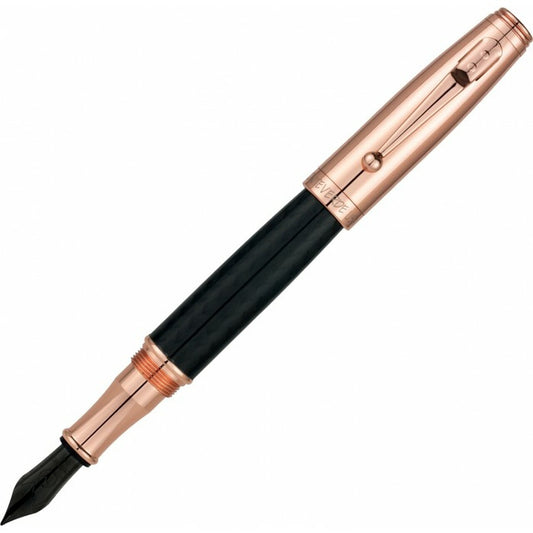 Monteverde Invincia Fountain Pen - Rose Gold Carbon Fiber (Discontinued)