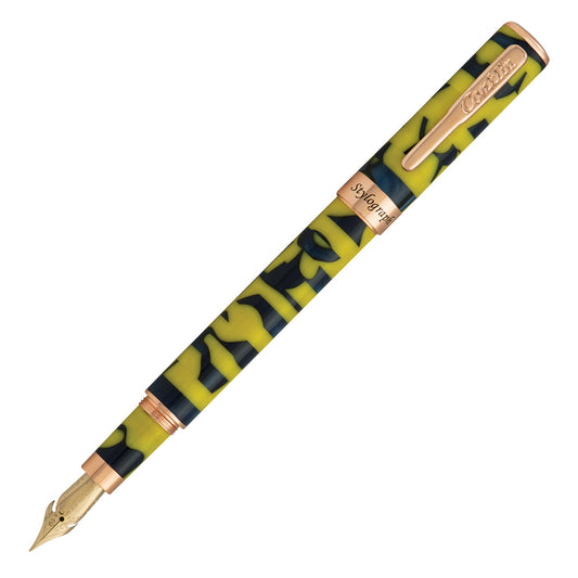 Conklin Stylograph Mosaic Fountain Pen - Yellow and Blue (Discontinued)