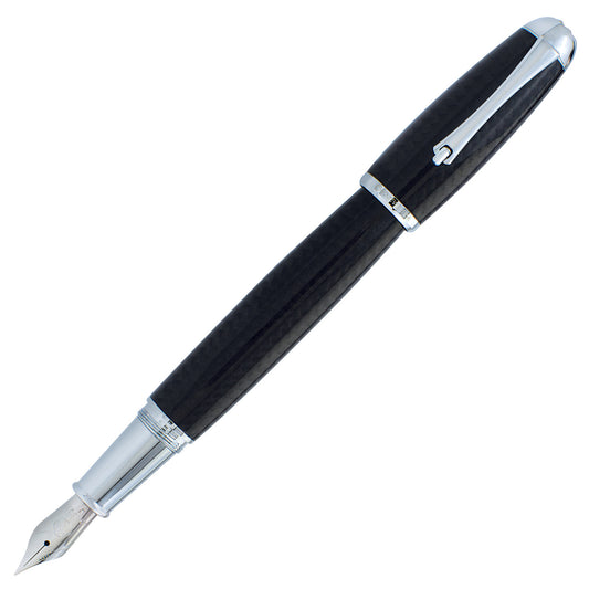 Monteverde Super Mega Carbon Fiber Fountain Pen - With Chrome Trim (Discontinued)