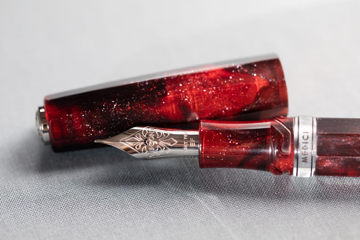 Visconti Medici Astral Fountain Pen - Stellar Red with Palladium Trim (Limited Edition - Retired)