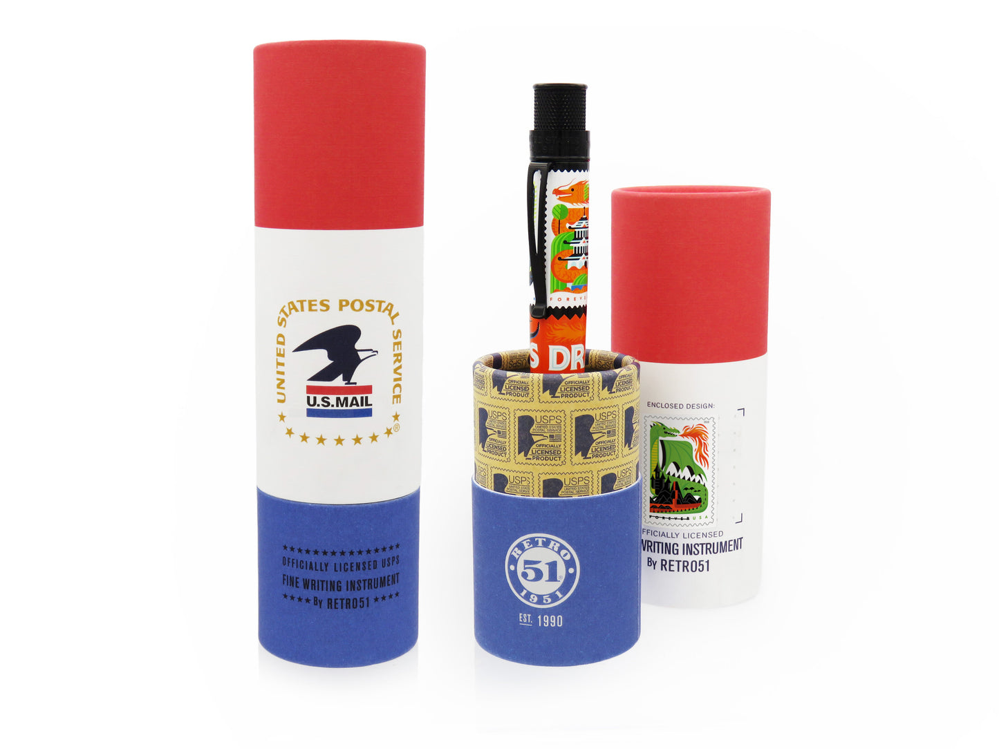 Retro 51 Collection Tornado USPS Rollerball - Big Shot Dragons
