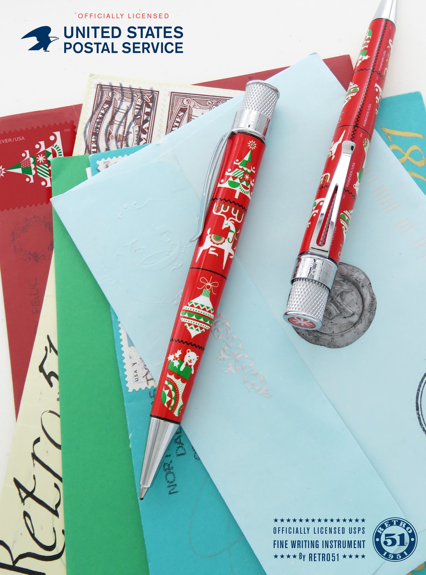 Retro 51 Collection Tornado Rollerball - Holiday Stamp (U.S. Postal Service)